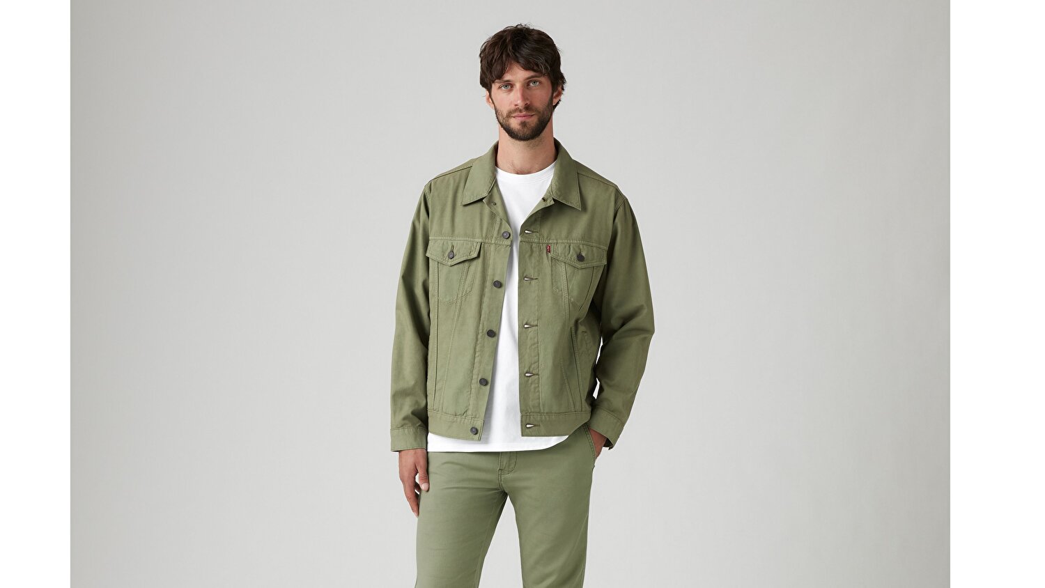 Relaxed Trucker Cotton Linen Ceket