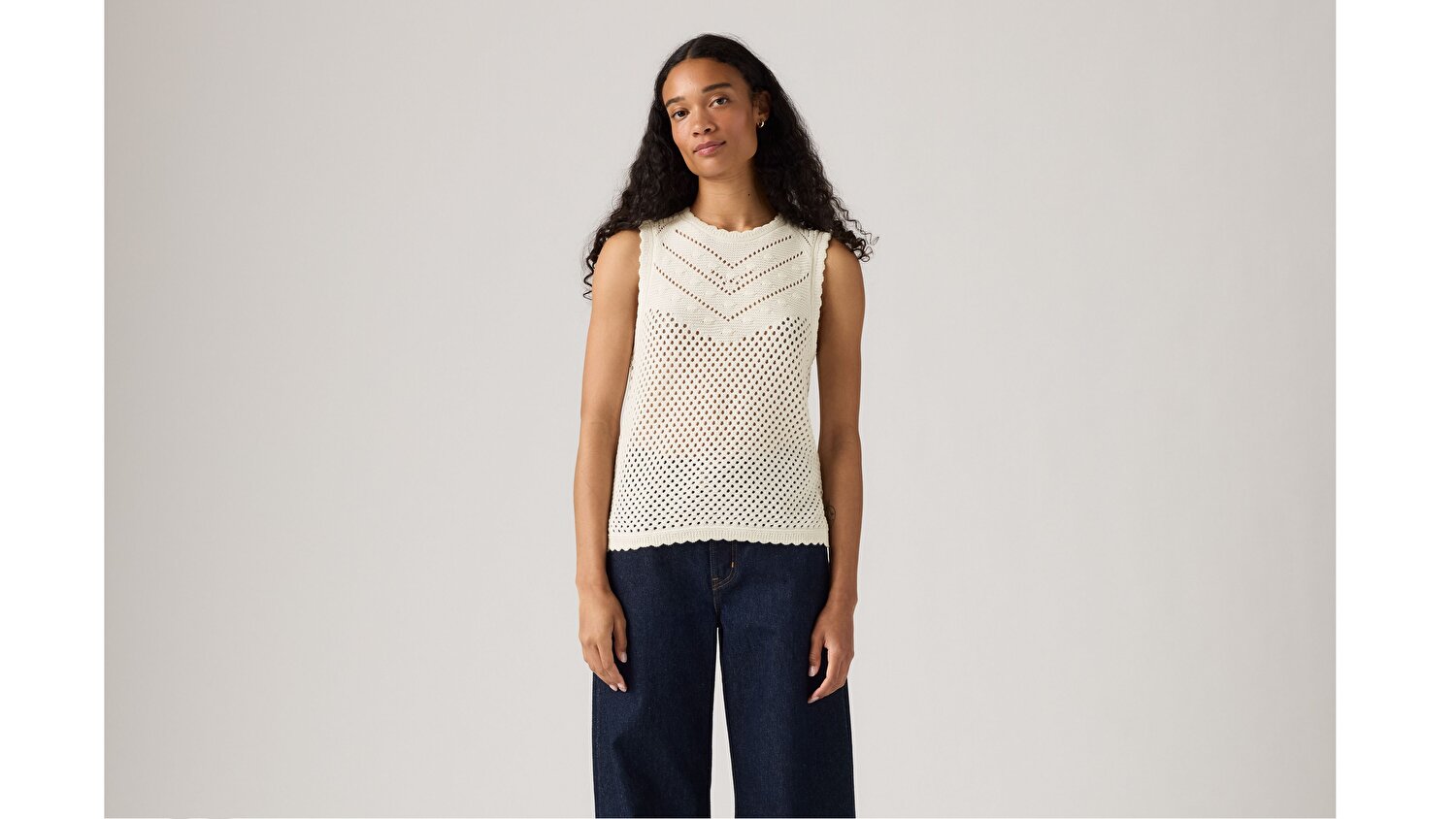 Adrienne Crochet Tank Top