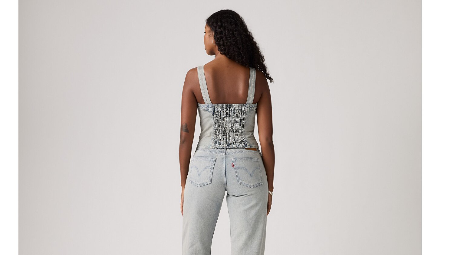 Sculpted Denim Büstiyer