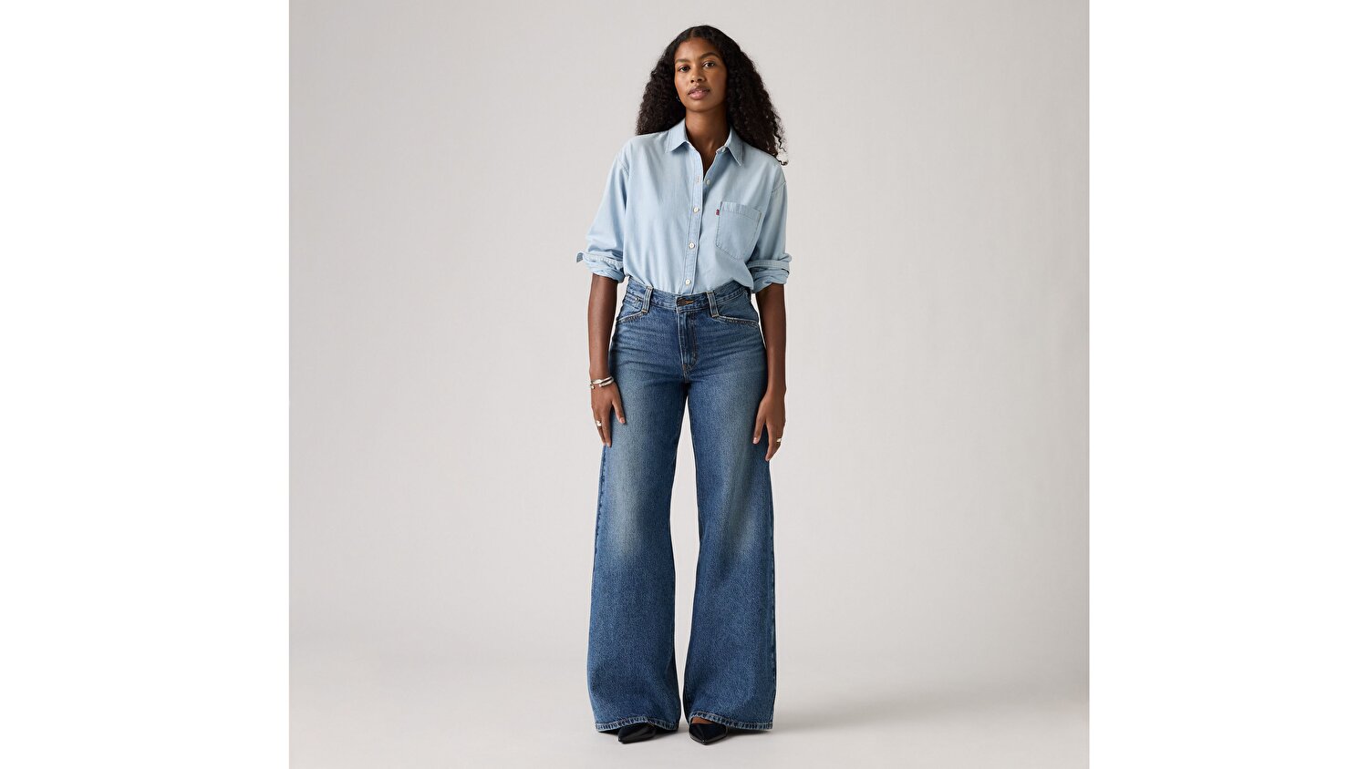 '94 Baggy Wide Leg Kadın Jean Pantolon - Beautiful Target