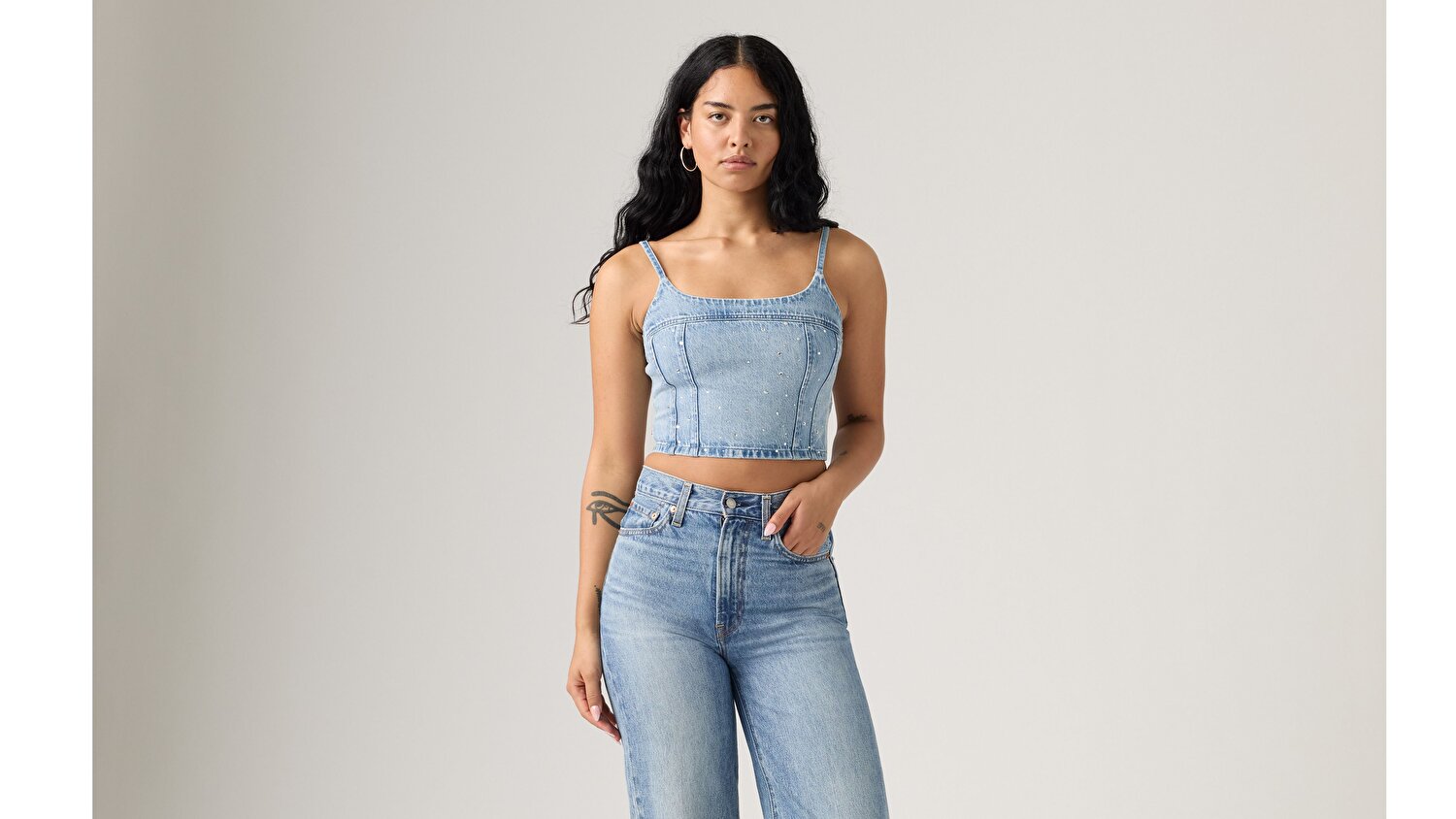 Jadine Lightweight Denim Cami Tank Top