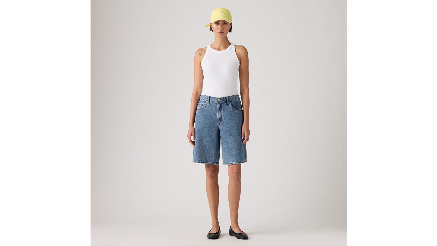 Baggy Dad Kadın Jean Şort