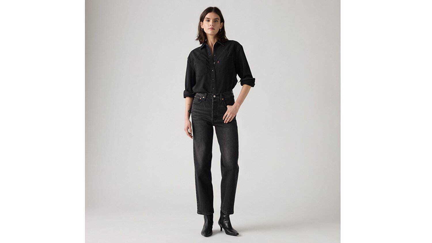 Ribcage Straight Ankle Kadın Jean Pantolon - Loom About