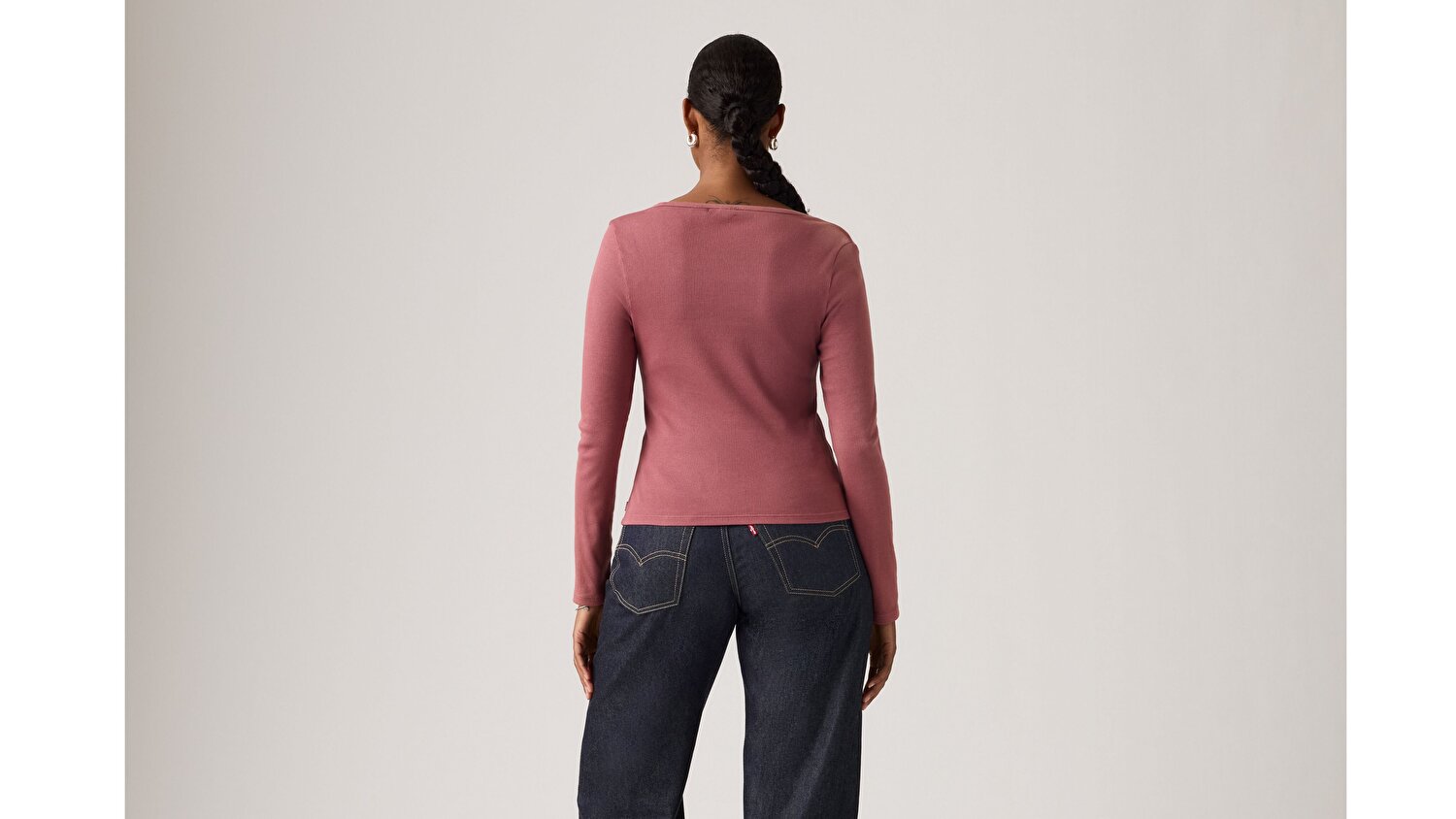 Essential Kare Yaka Uzun Kollu Bluz