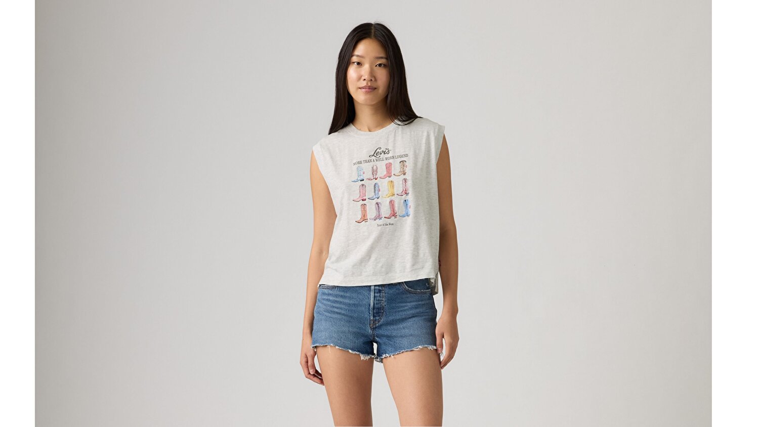 Graphic Boxy Tank Top