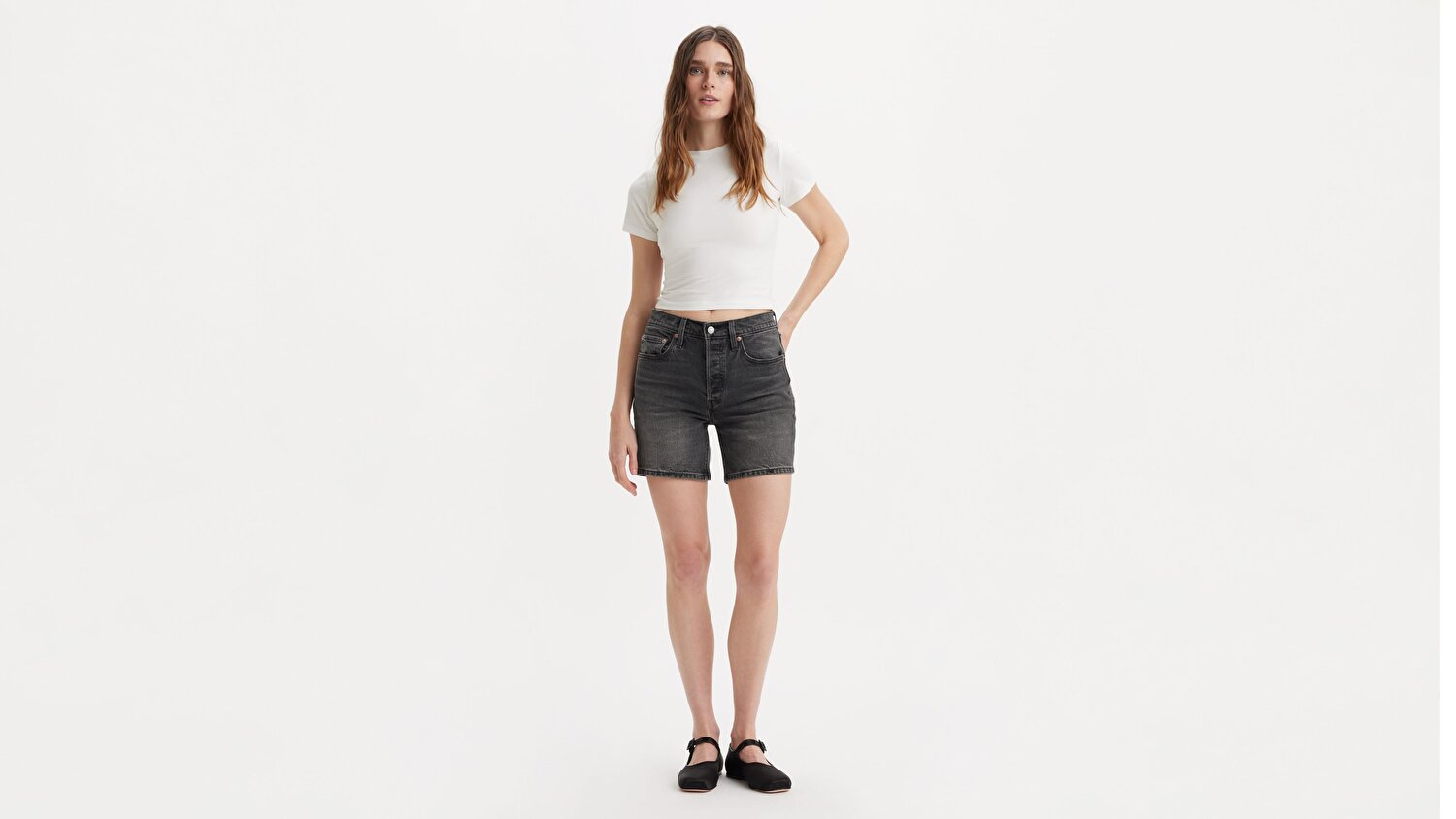 501® Mid Thigh Kadın Jean Şort