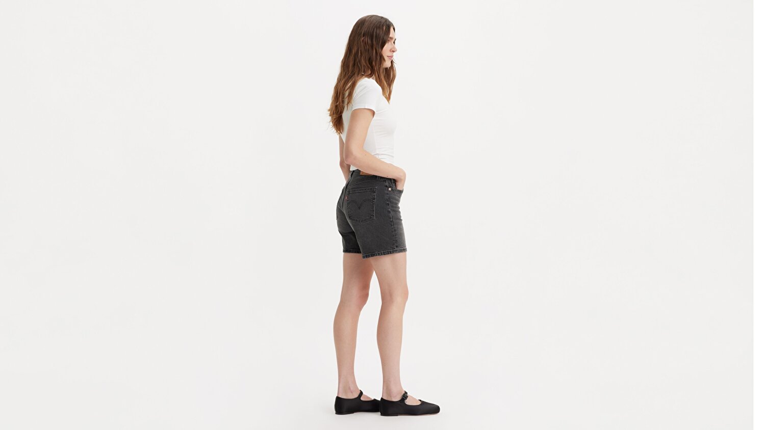 501® Mid Thigh Kadın Jean Şort