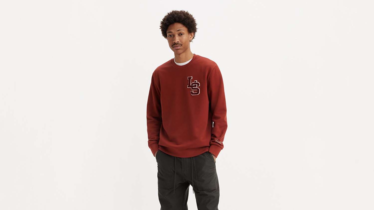 Standard Fit Graphic Crewneck Sweatshirt
