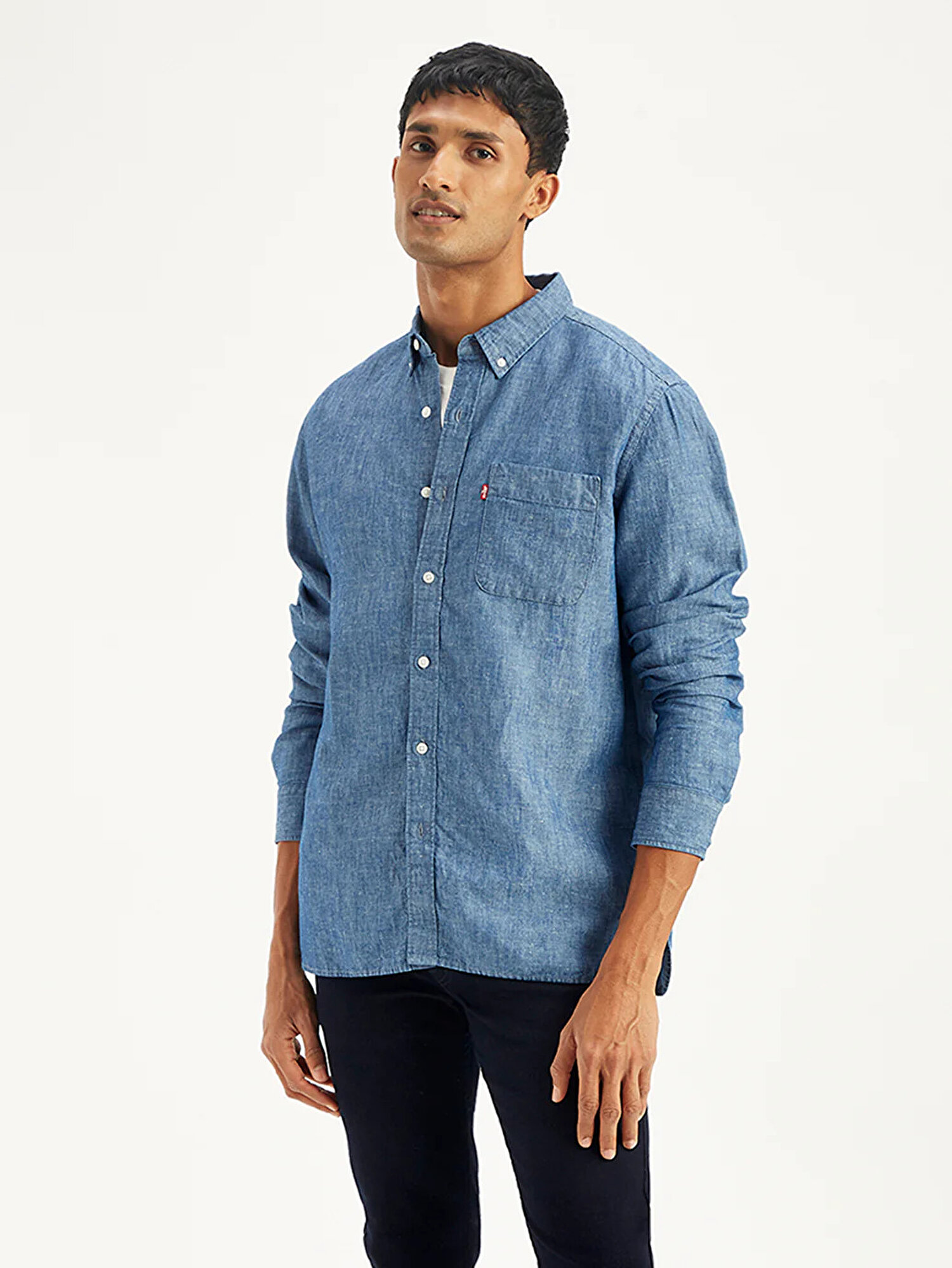 Classic Button Down Denim Gömlek