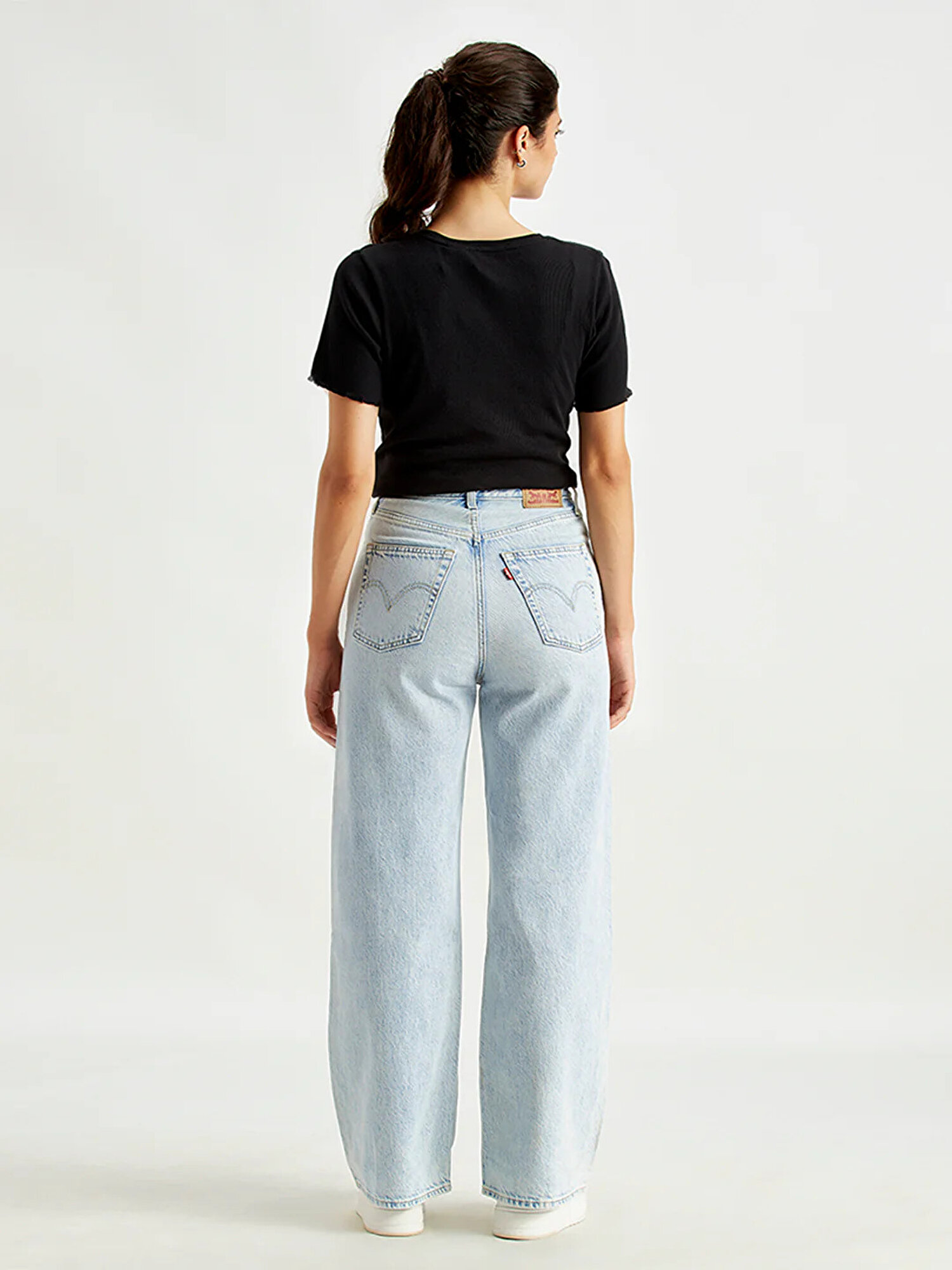 Ribcage Wide Leg Kadın Jean Pantolon