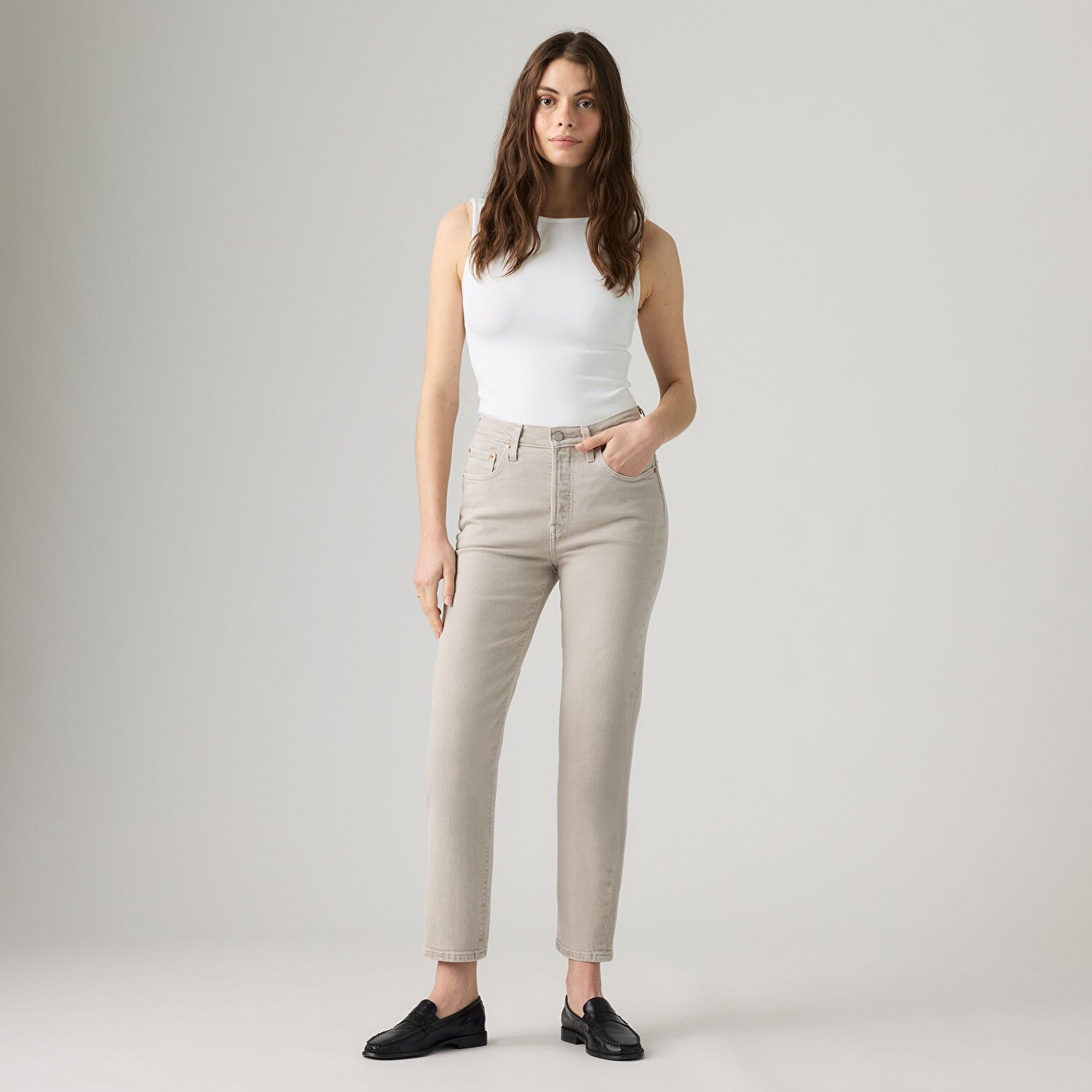501® Crop Kadın Jean Pantolon - Pebbled Path