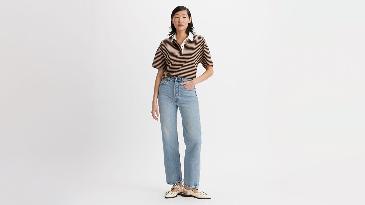 Ribcage Straight Ankle Kadın Jean Pantolon - Lets Share