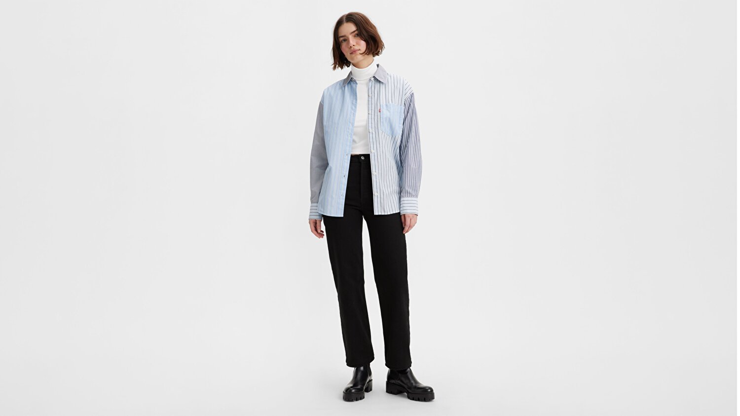 Ribcage Straight Ankle Kadın Jean Pantolon - Black Sprout