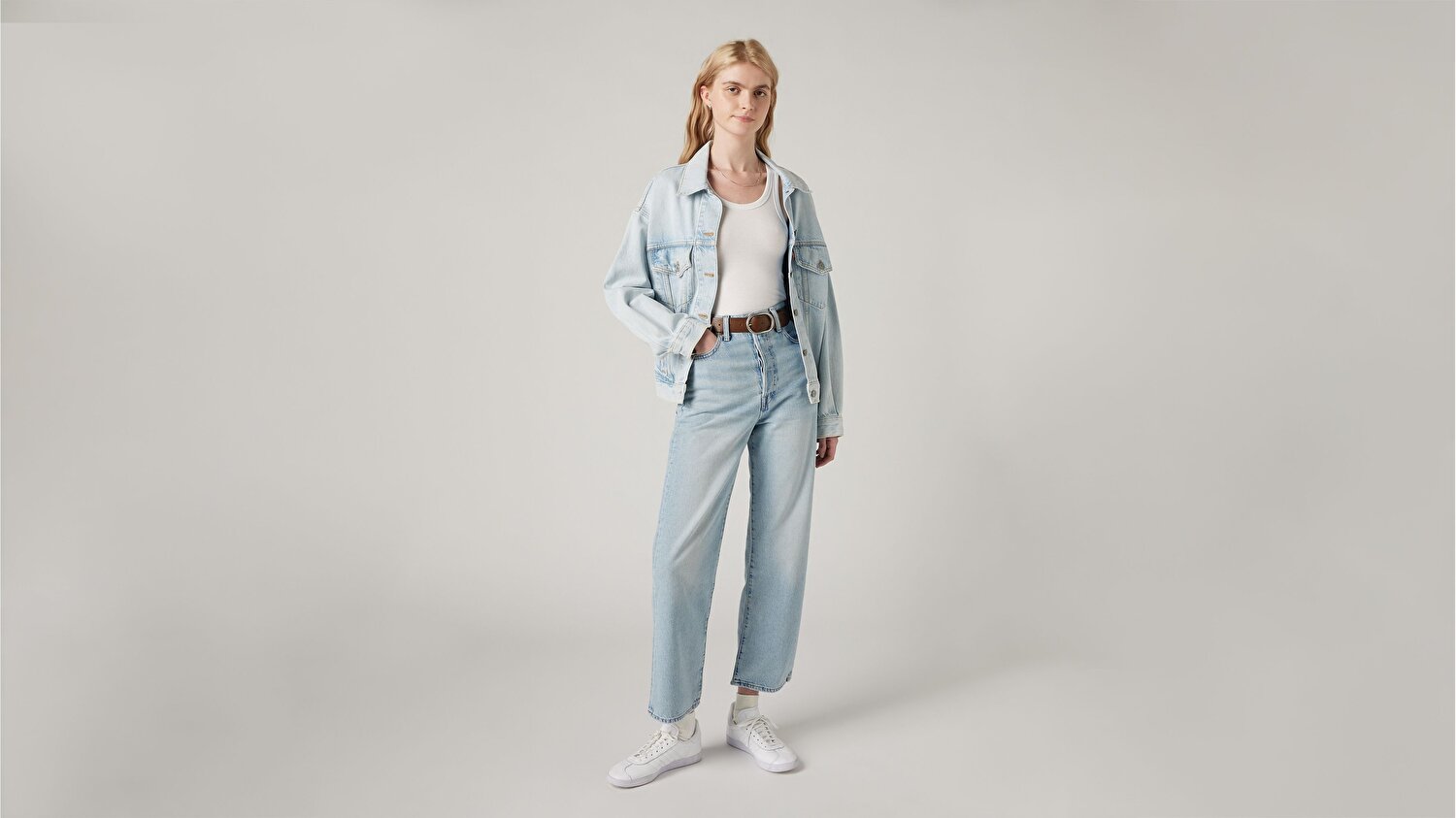 Ribcage Straight Ankle Kadın Jean Pantolon - Middle Road