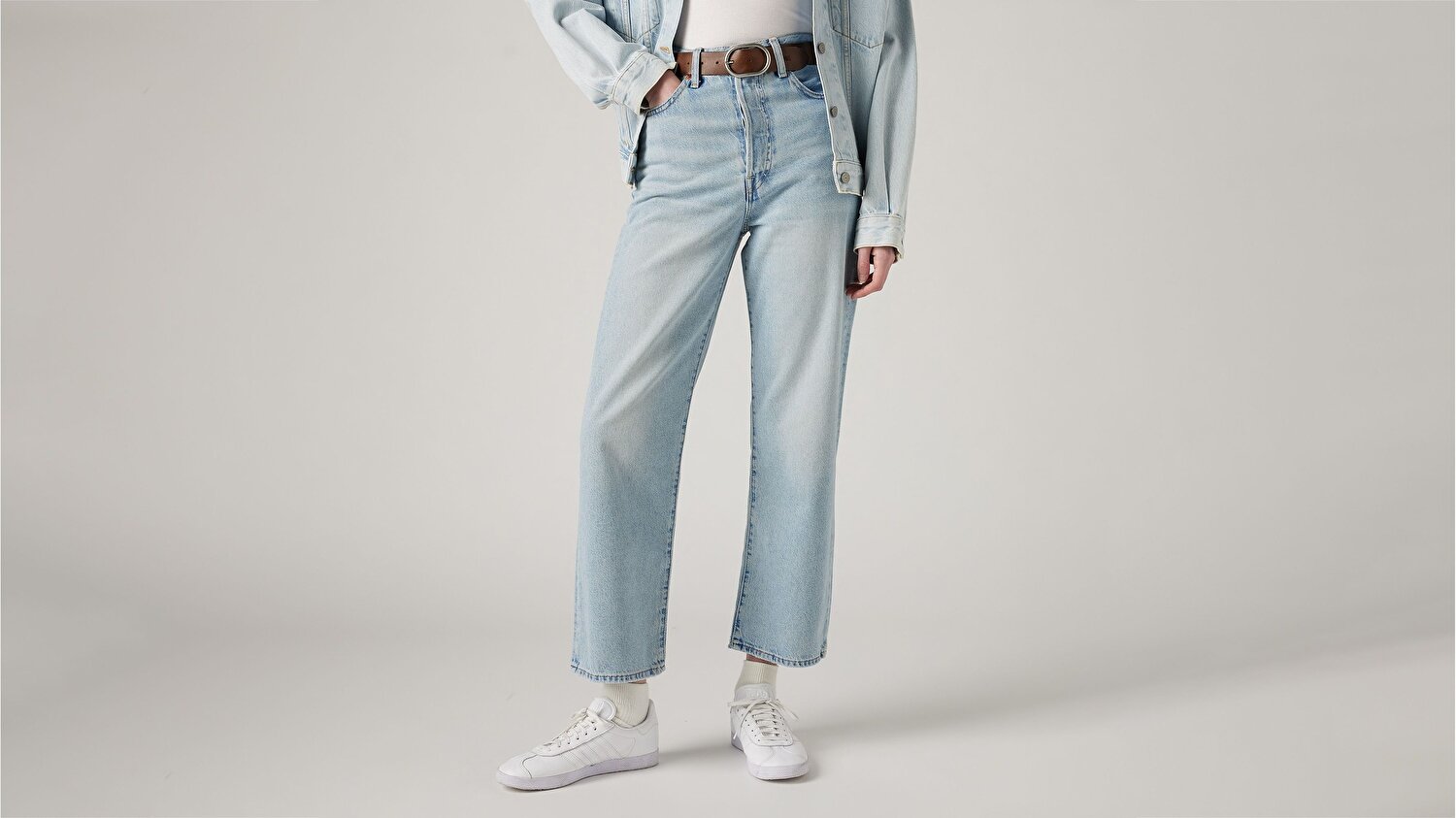 Ribcage Straight Ankle Kadın Jean Pantolon - Middle Road