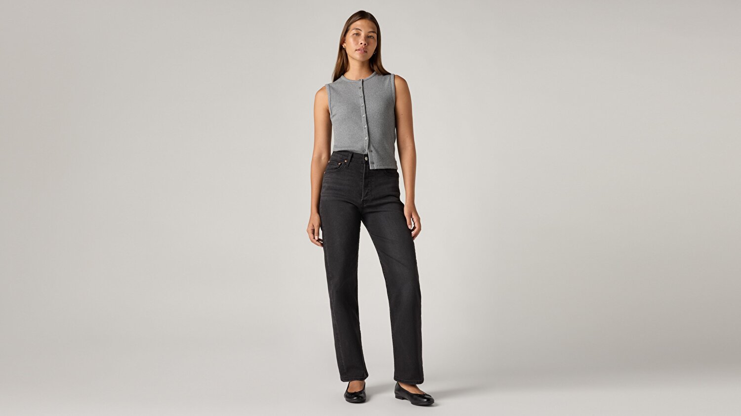 Ribcage Straight Ankle Kadın Jean Pantolon