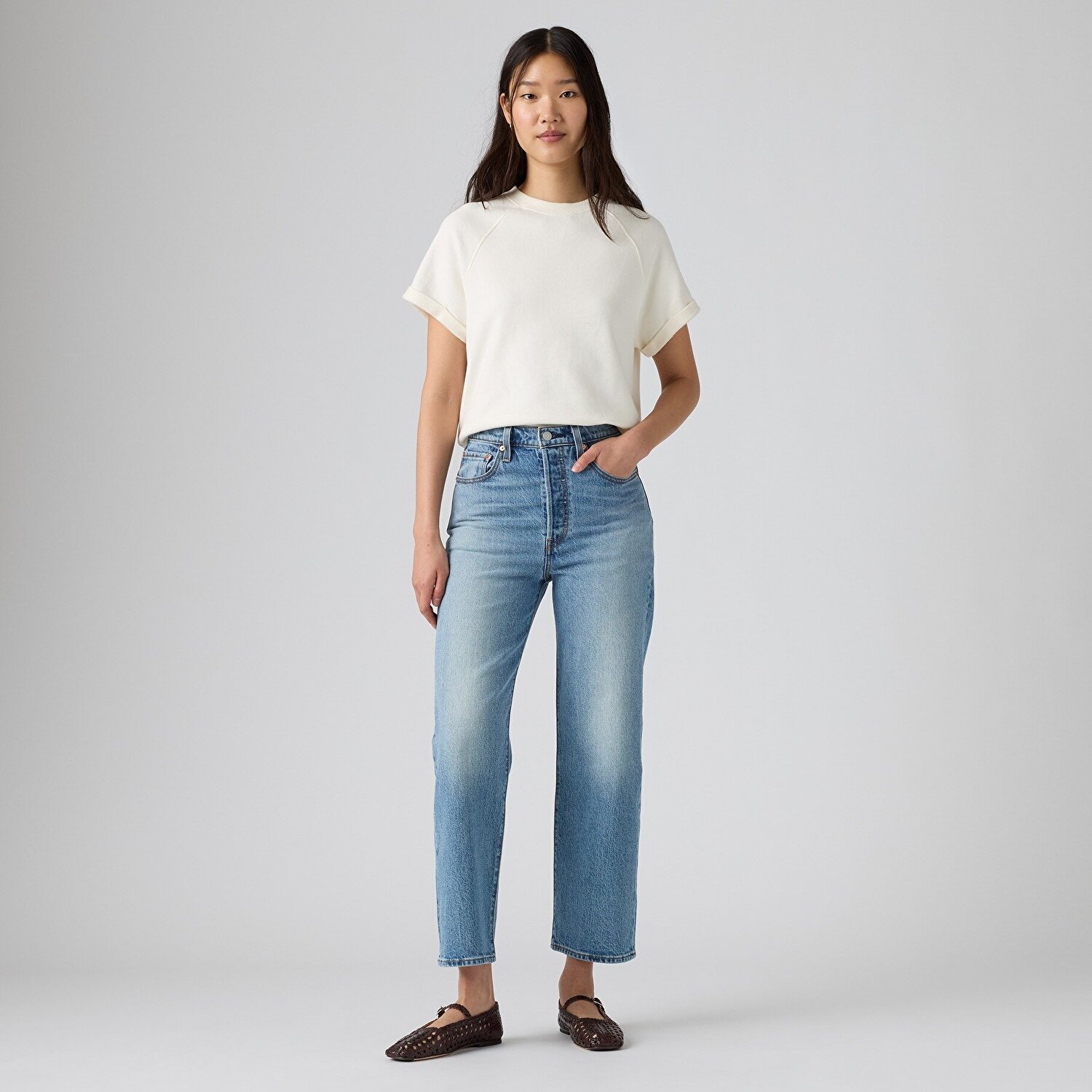 Ribcage Straight Ankle Kadın Jean Pantolon - Should Be Easy