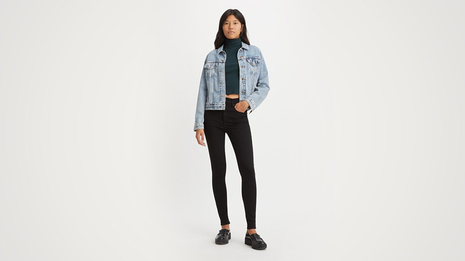 Mile High Super Skinny Kadın Jean Pantolon - Black Celestial