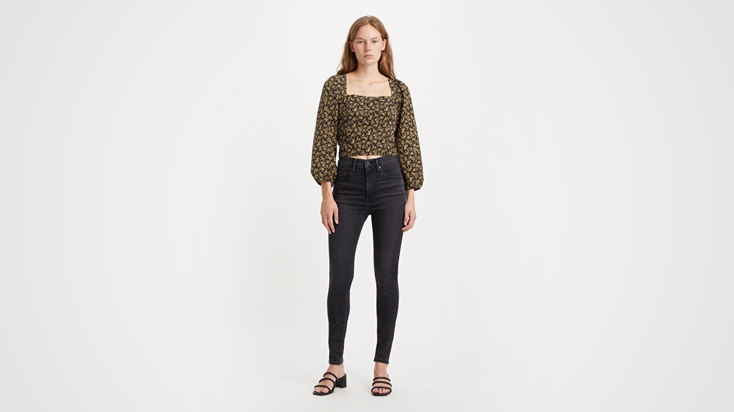 Mile High Super Skinny Kadın Jean Pantolon - Black Ground