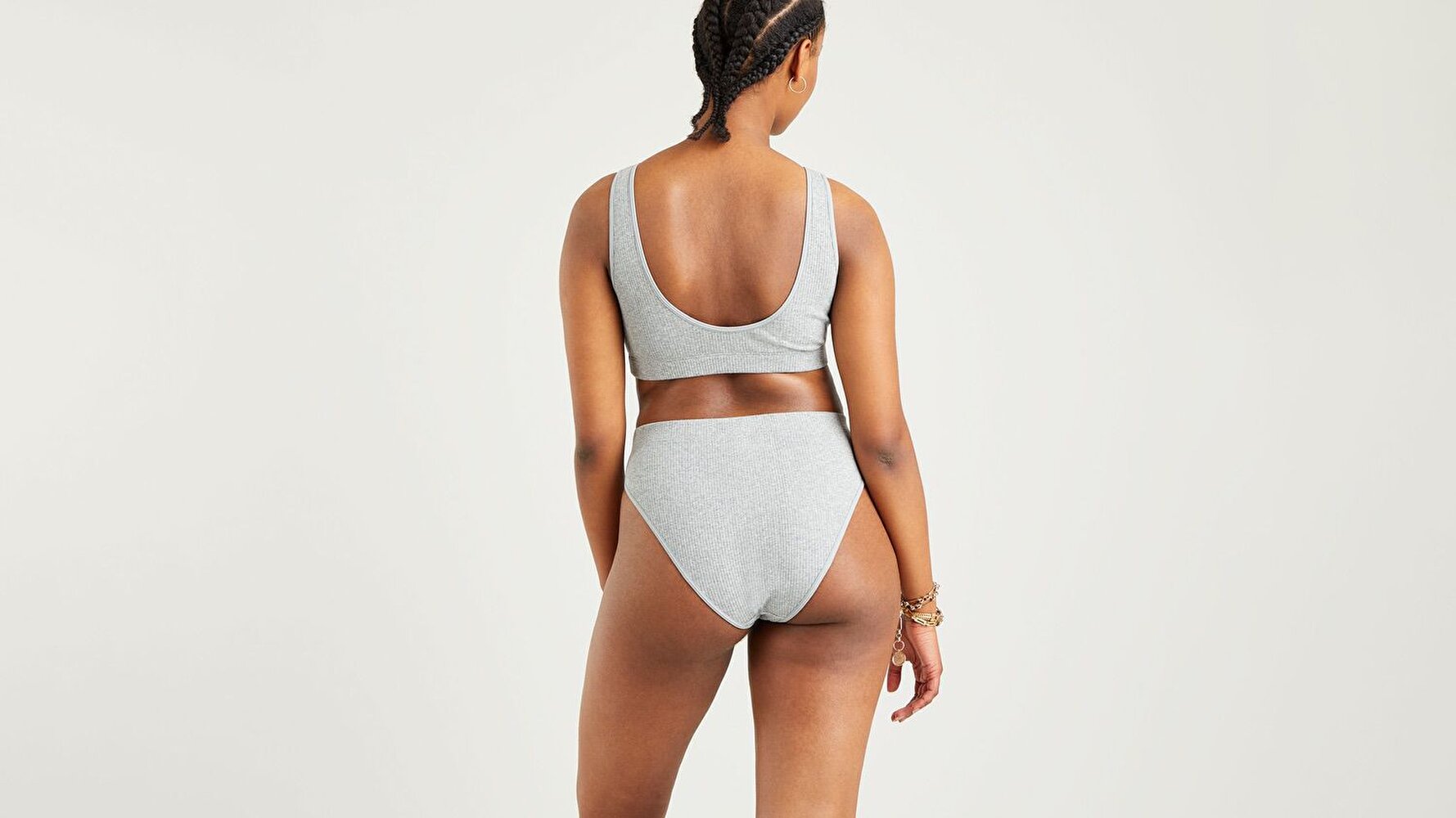 Bodywear Yüksek Bel Kadın Külot-Smokestack Heather