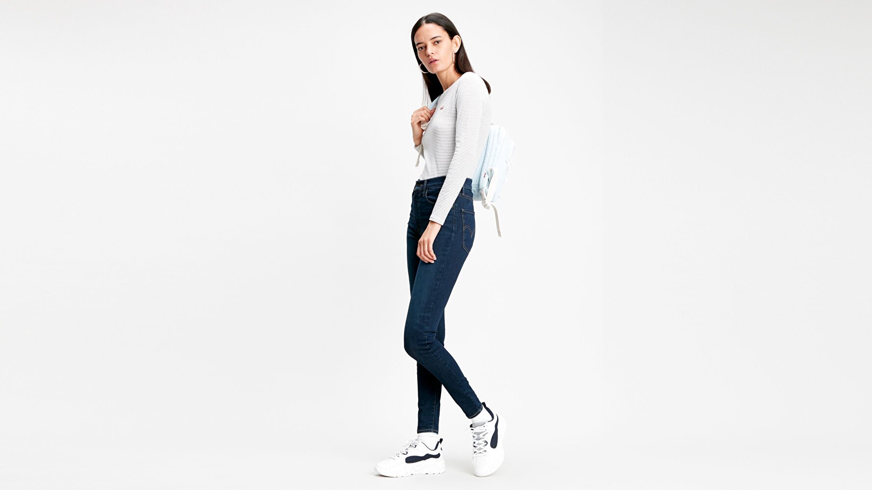Mile High Super Skinny Kadın Jean Pantolon-Echo Darkness