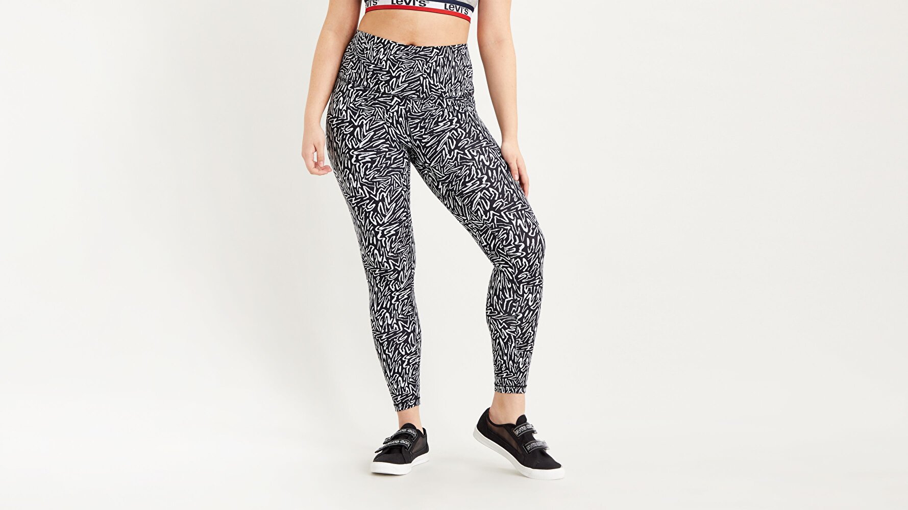 Logo legging Kadın Tayt-Fun Zebra Caviar