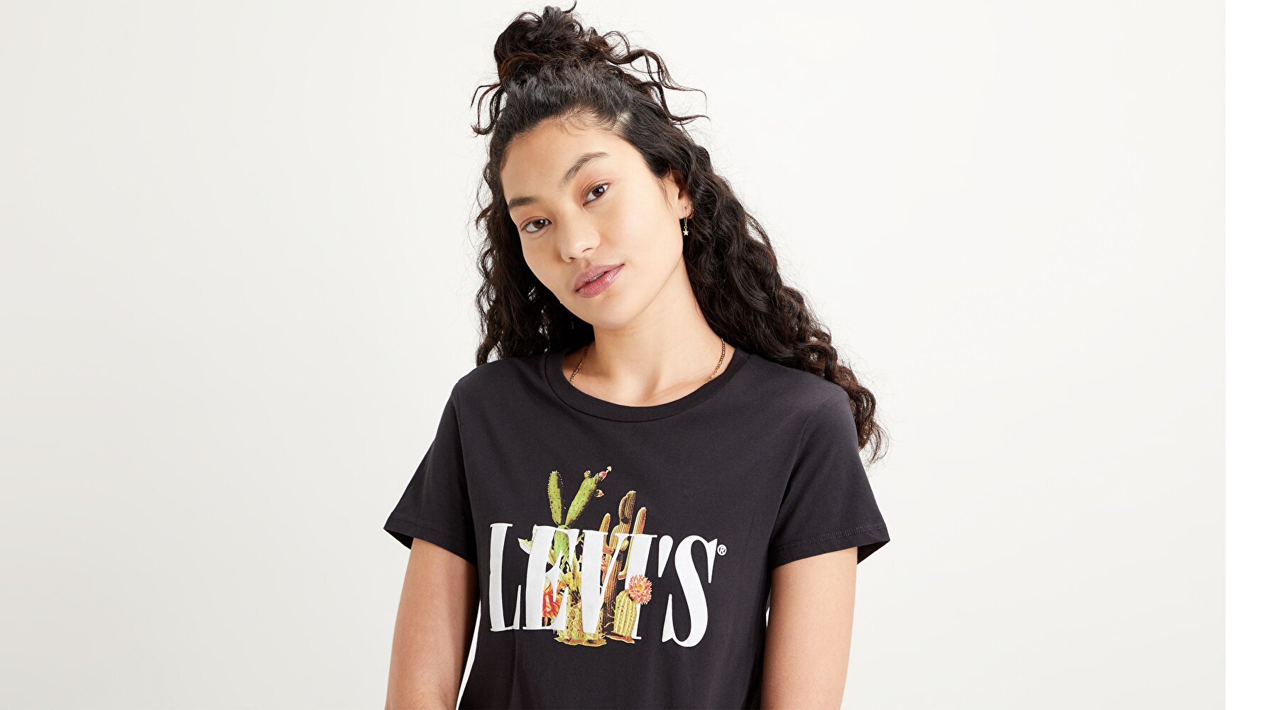 The Perfect Tee Serif With Siyah Kadın Tişört