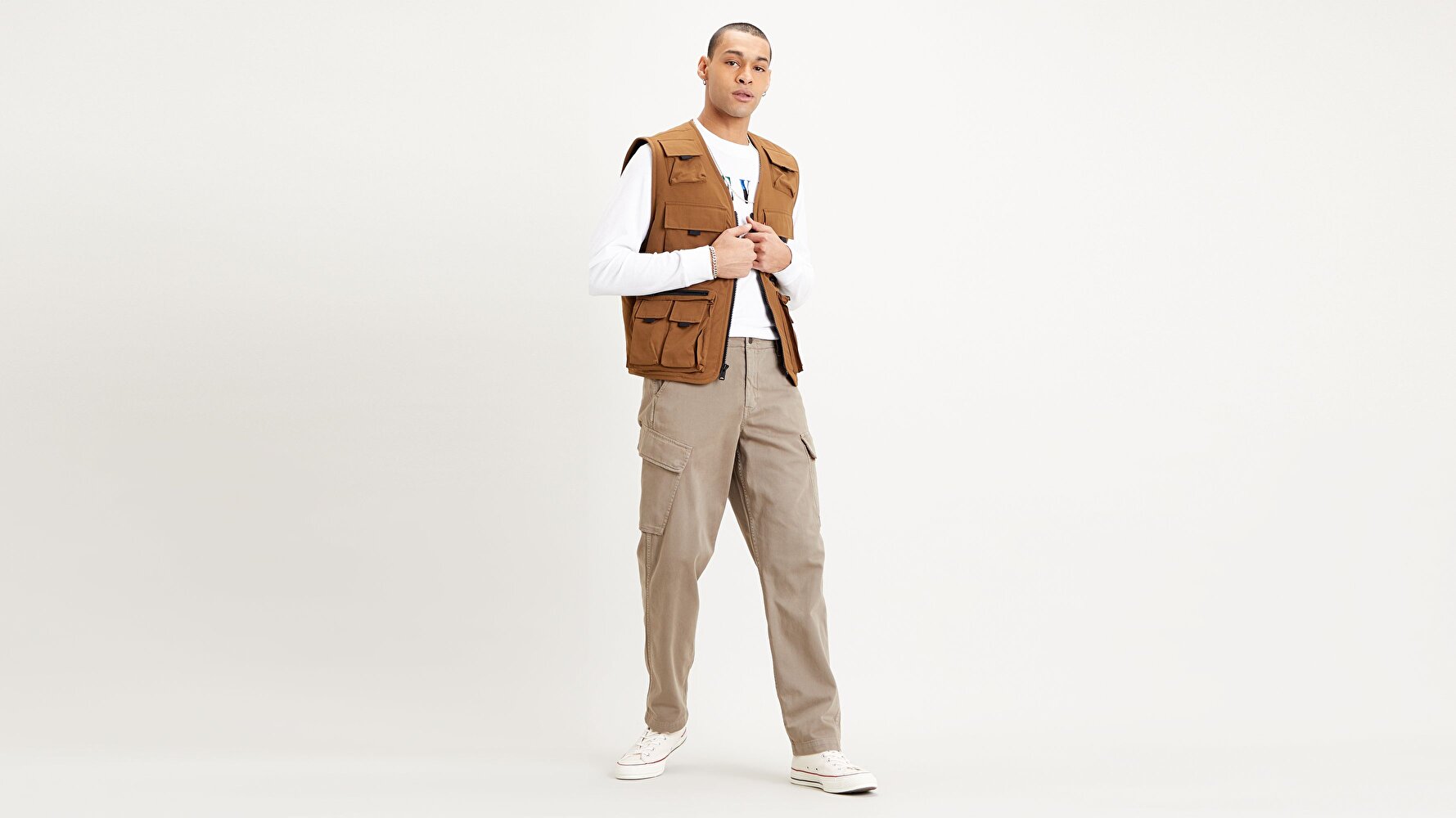 XX Tapered Erkek Kargo Pantolon-Brindle Ns Back Satin Gd