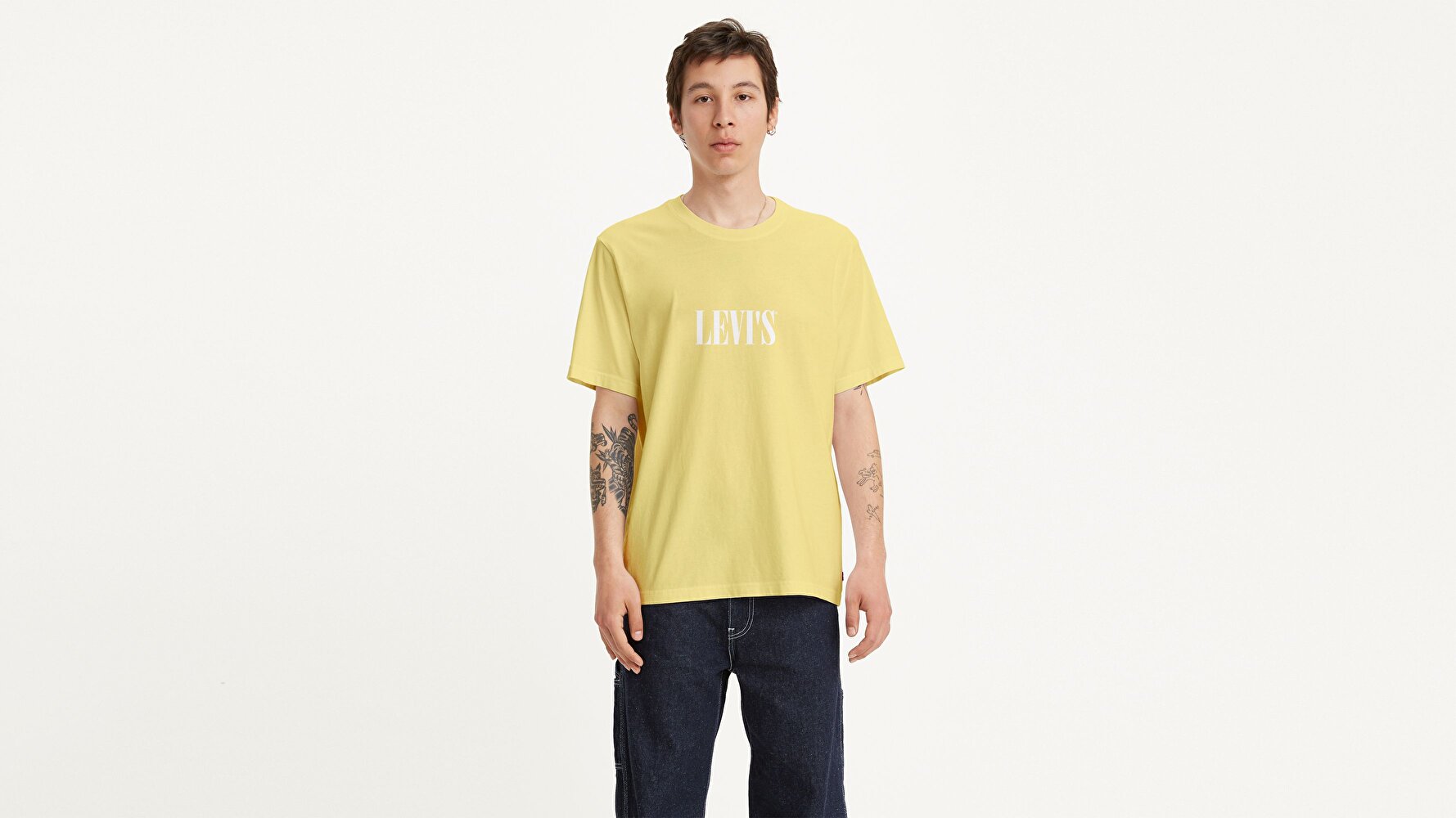 Ss Relaxed Fit Tee Ssnl Serif Sarı/Turuncu Erkek Tişört