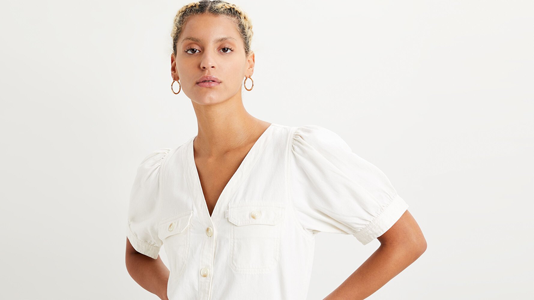 Bryn Shirt Soft Beyaz Kadın Gömlek