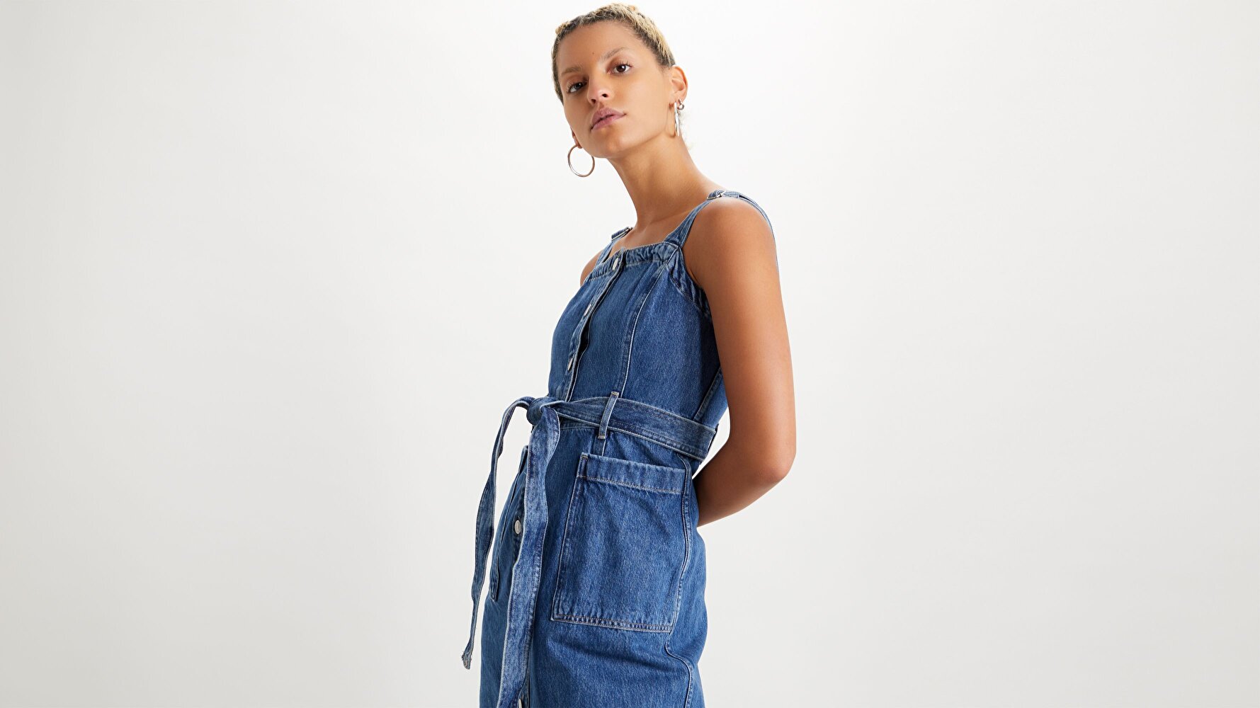 Calla Dress Out Mavi Kadın Elbise
