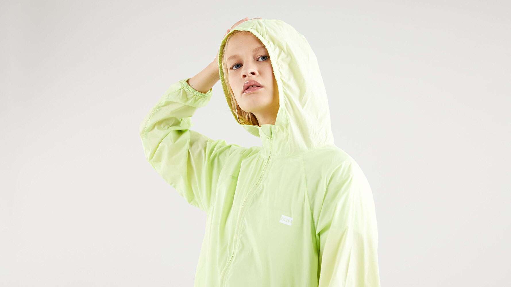 Lina Packable Windbrkr Shadow Lime Yeşil Kadın Mont