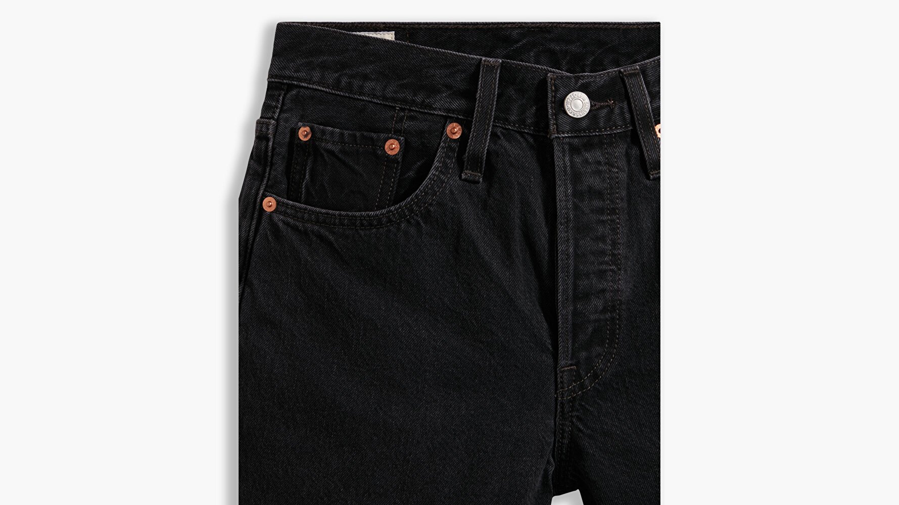 501 Mid Thigh Kadın Şort-Lunar Black