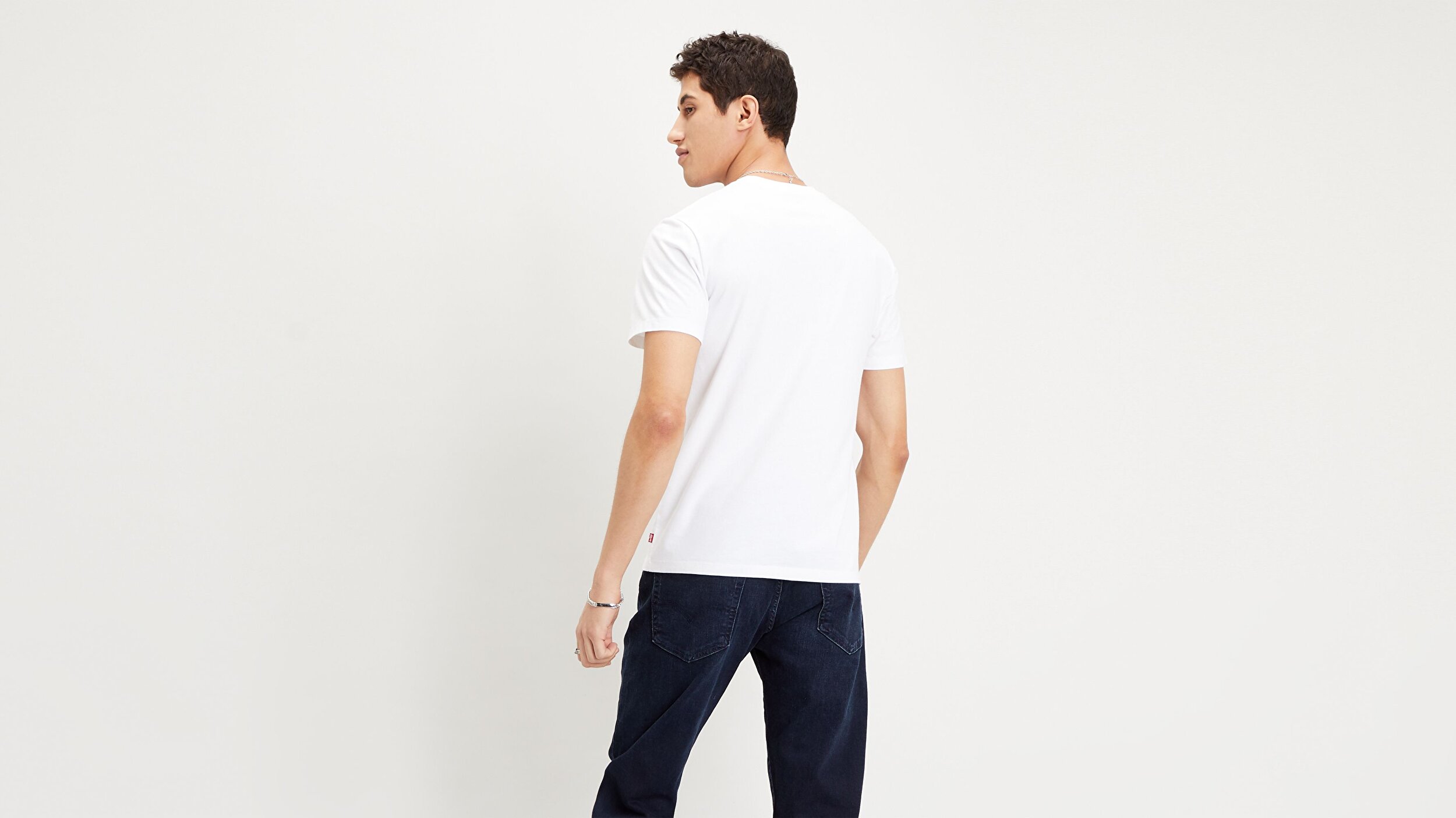 Levi S Housemark Graphic Tee Ssnl Outline Erkek Beyaz Tisort Mavi Levis