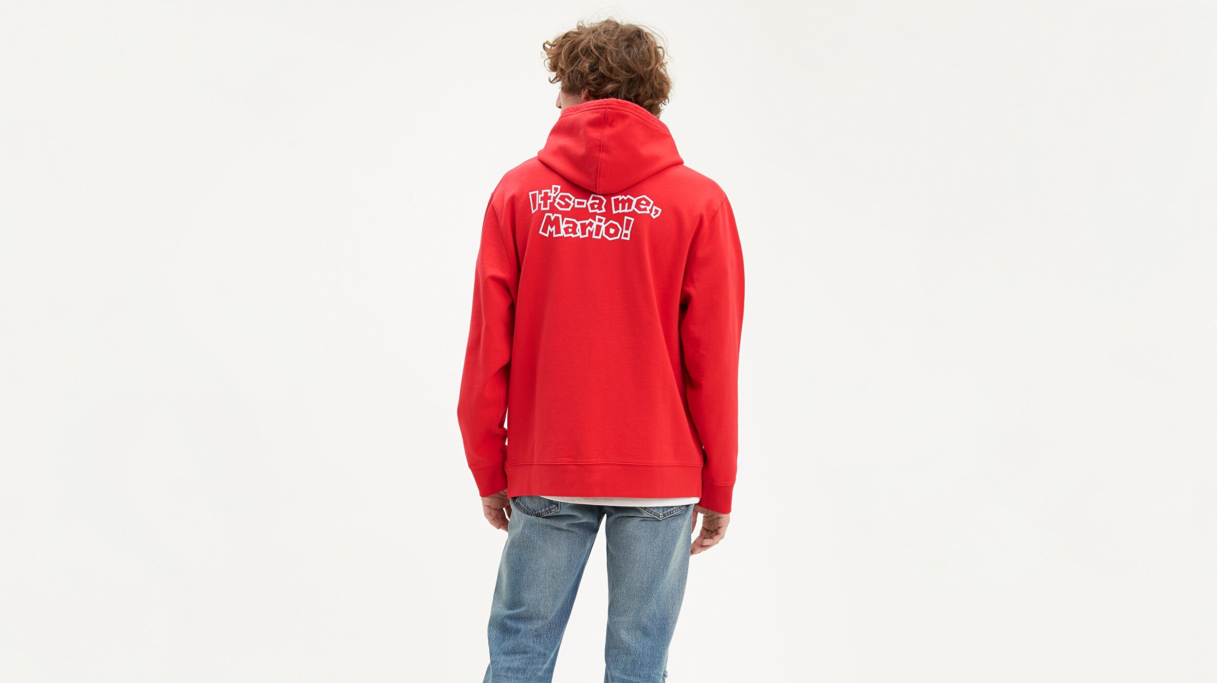 Levi S Graphic Po Hoodie B Mario Lc Kirmizi Erkek Kapusonlu Sweatshirt Kirmizi Levis