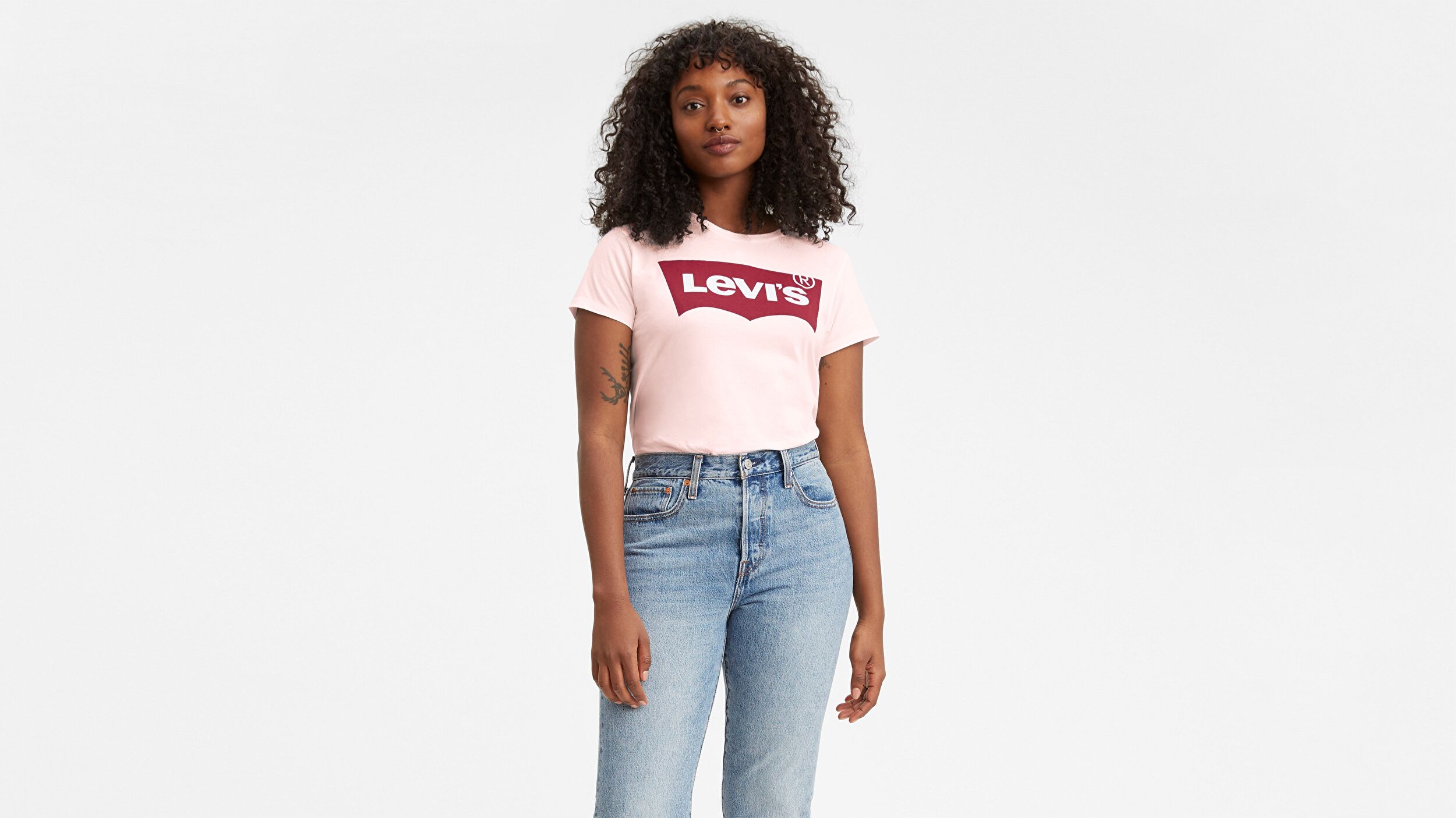 Levi S The Perfect Tee Bw T3 Kirmizi Kadin Tisort Kirmizi Levis