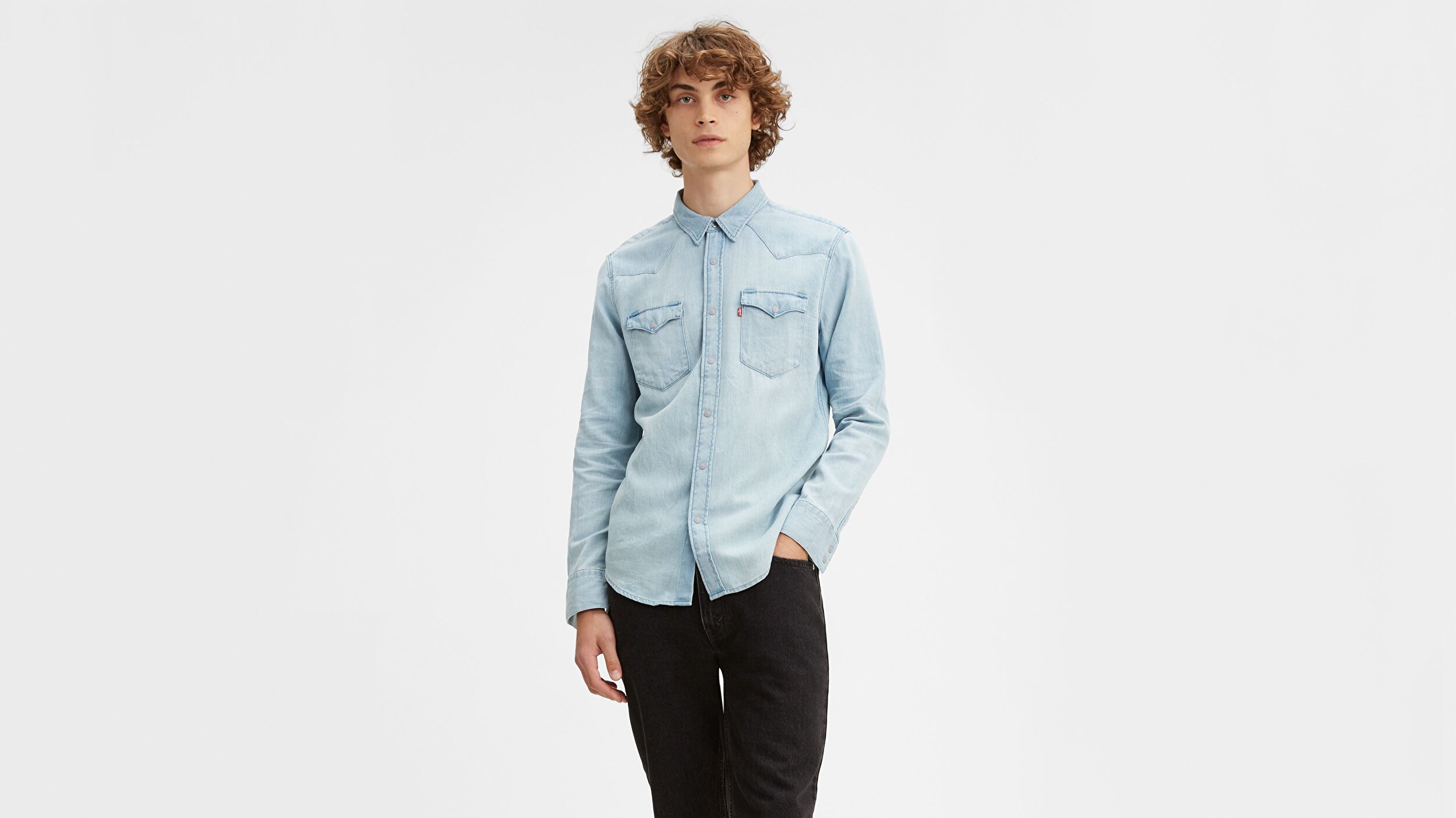 Levi S Barstow Western Standard Lw Mavi Erkek Gomlek Mavi Levis