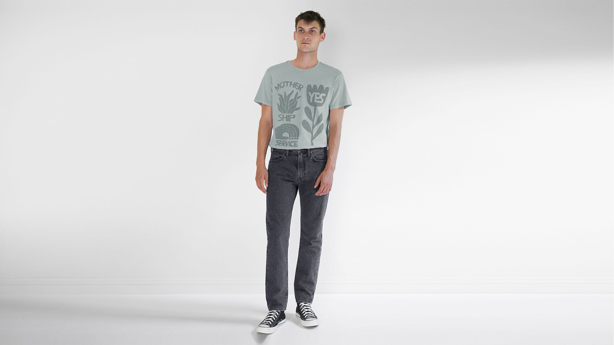 Levi S 502 Wellthread Erkek Jean Pantolon Abraded Obsidian Hemp Siyah Levis