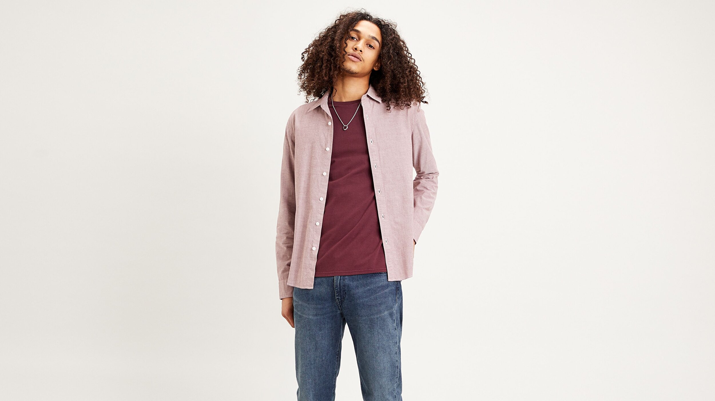 Levi S Ls Battery Hm Shirt Slim Port Kirmizi Erkek Gomlek Kirmizi Levis