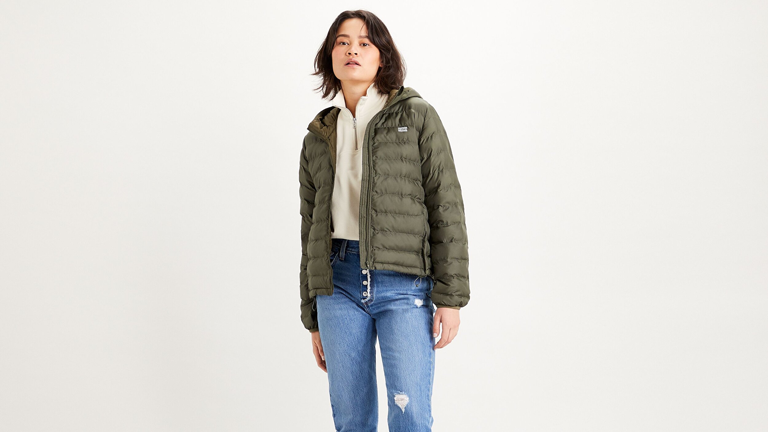 Levi S Pandora Packable Jacket Yesil Kadin Ceket Yesil Levis