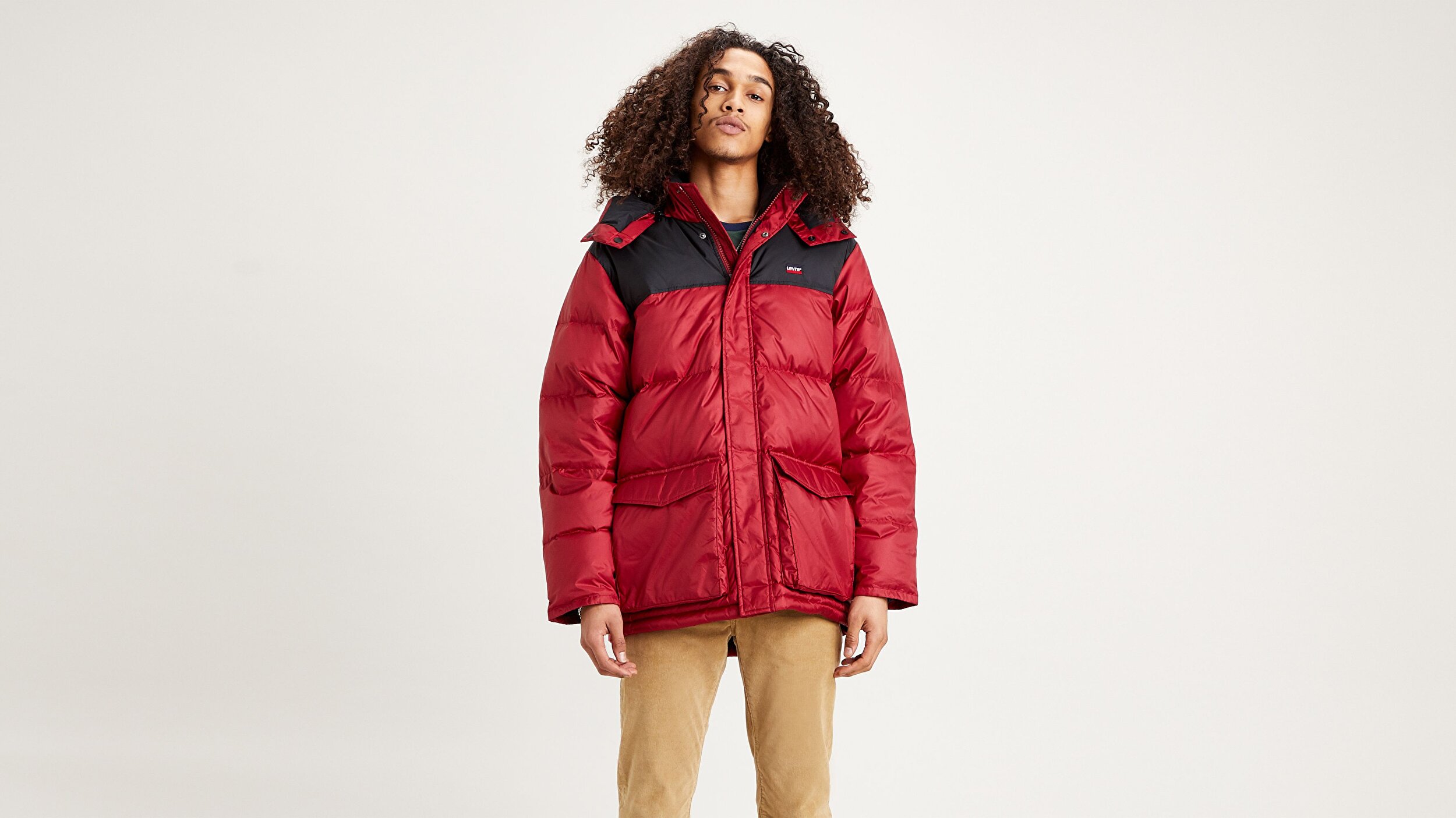 Levi S Fillmore Mid Parka Biking Kirmizi Erkek Ceket Kirmizi Levis