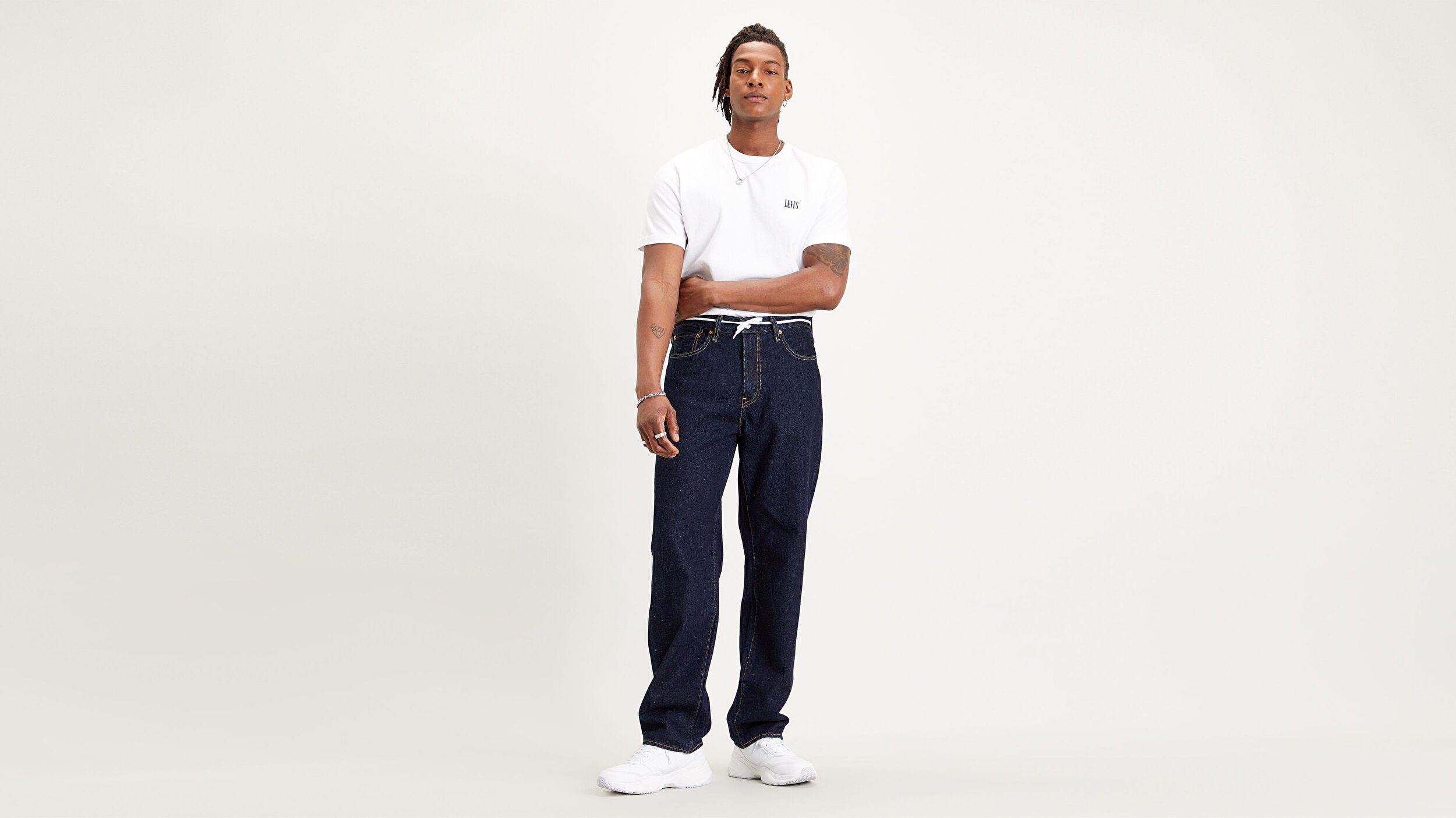 Levi S Stay Loose Erkek Jean Pantolon Spotted Road Dark Indigo Flat Finish Levis