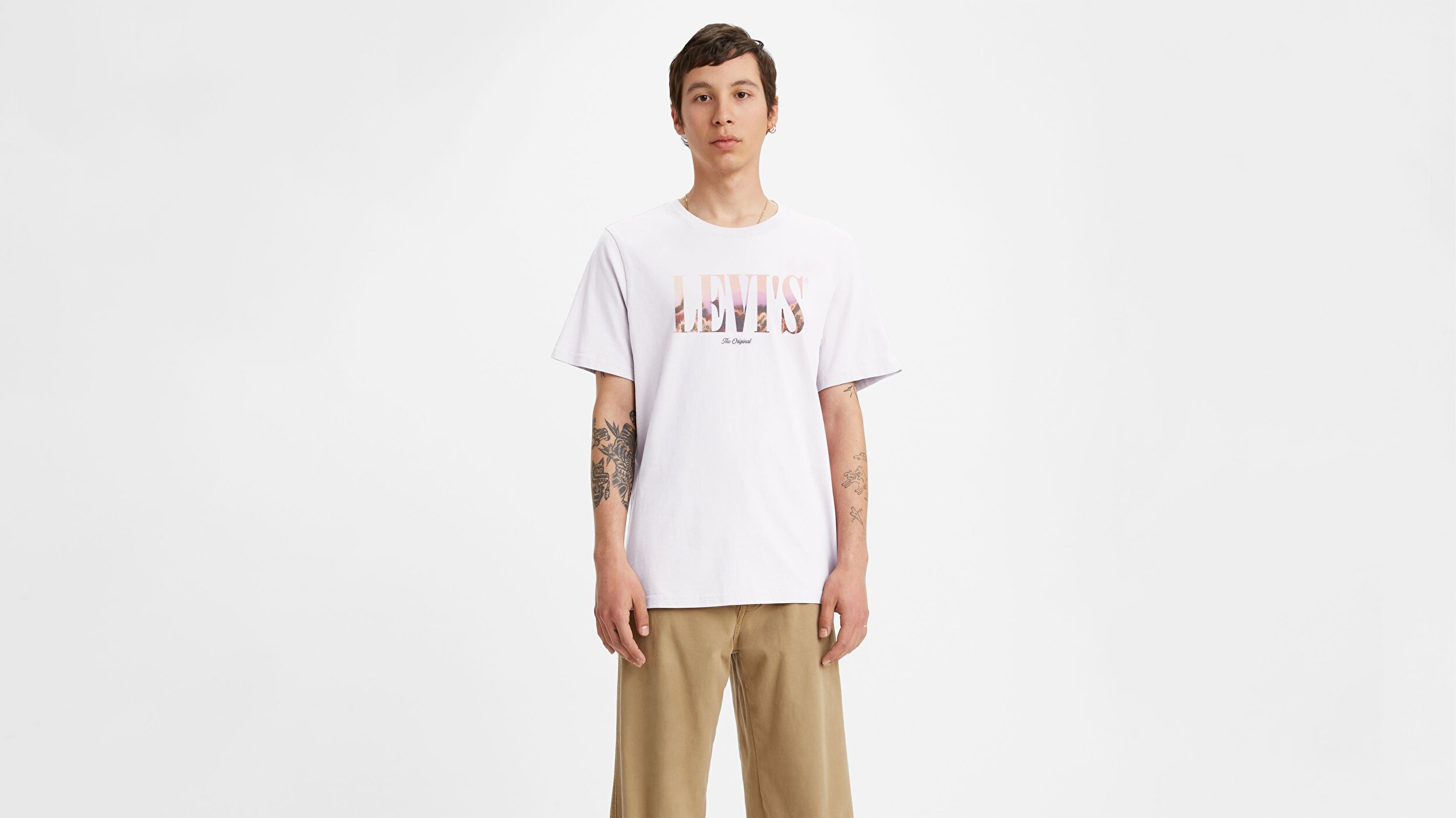 Levi S Ss Relaxed Fit Tee Ssnl Serif Beyaz Erkek Tisort Beyaz Levis