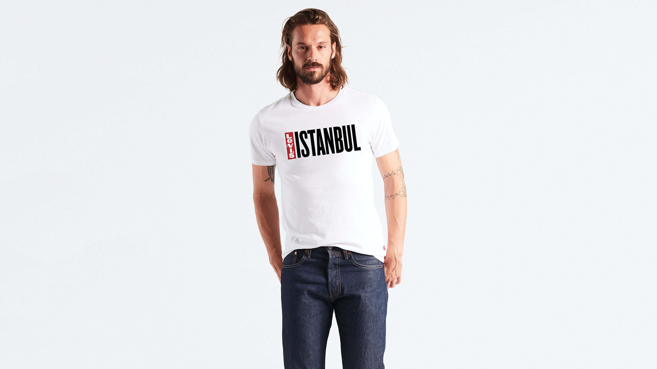 Levi S Destination Tab T2 Istanbul City Beyaz Erkek Tisort Beyaz Levis