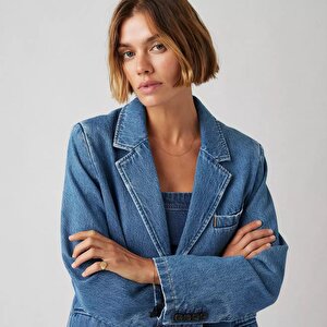 Stella Relaxed Denim Blazer Ceket