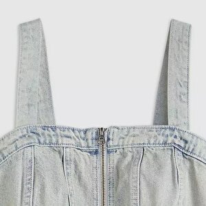 Sculpted Denim Büstiyer