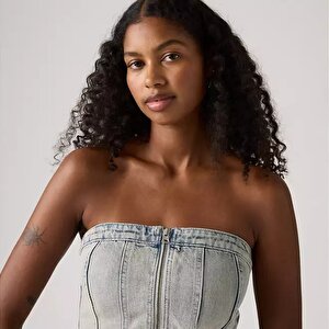 Sculpted Denim Büstiyer