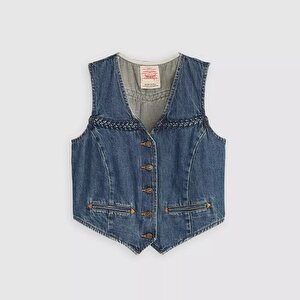 Braided Denim Yelek