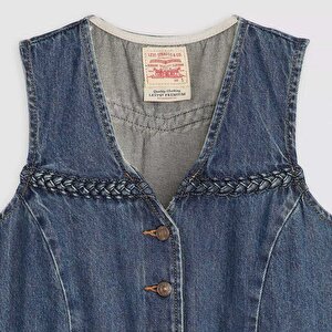 Braided Denim Yelek