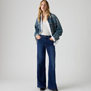 728™ High Rise Wide Leg Kadın Jean Pantolon - Blue Dark